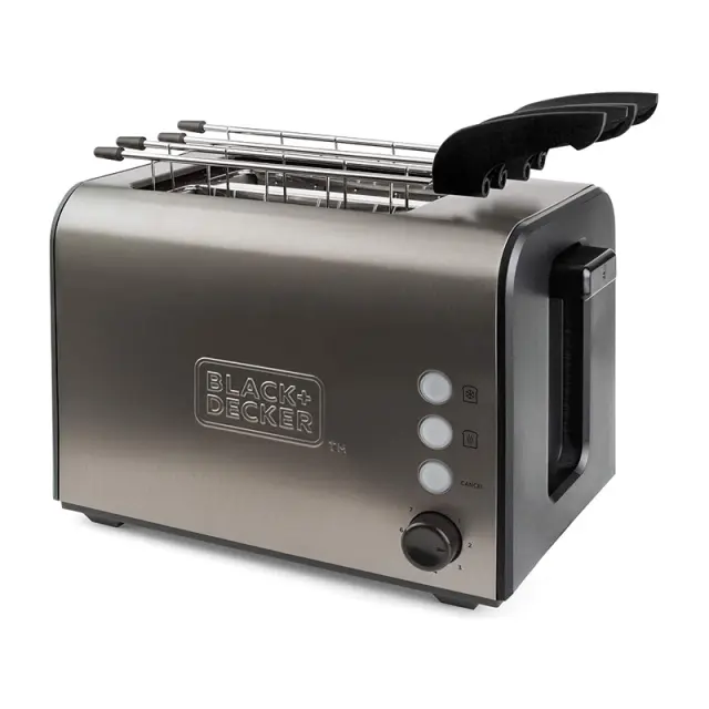 Black + Decker Toaster Φρυγανιέρα με λαβές 900W ES9600090B - Inox Inox