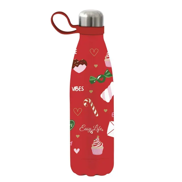 Easy Life Christmas Twist Ισοθερμικό Μπουκάλι Ανοξείδωτο 500ml
