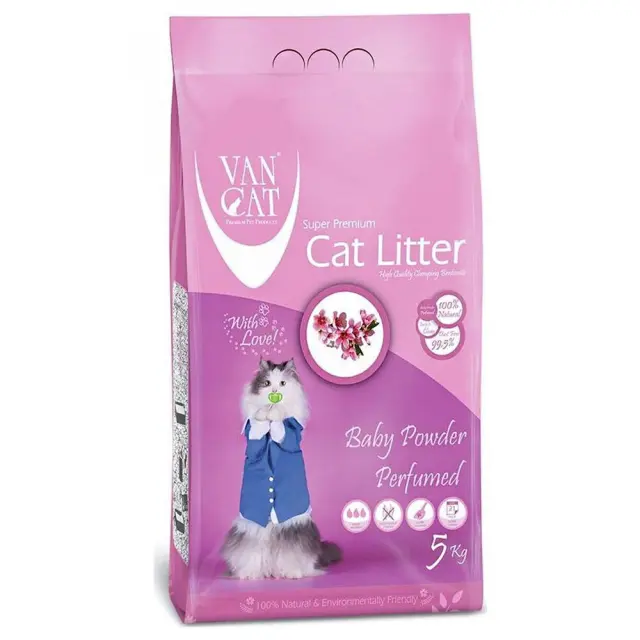 Άμμος Van Cat Clumping με άρωμα Πούδρας (ψιλή άμμος) 5kg