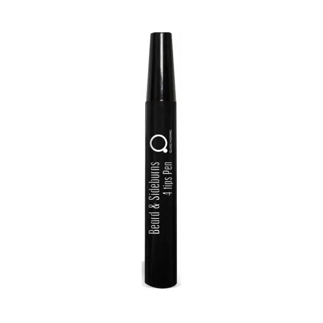 Men Grooming Beard and Sideburns 4 tips Pen Black - Μαύρο Πενάκι κάλυψης - γεμίσματος γενειάδας και φαβορίτας από την Qure 2