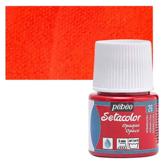 Pebeo Χρώμα Υφάσματος Setacolor Opaque - 26 Vermilion - 45ml