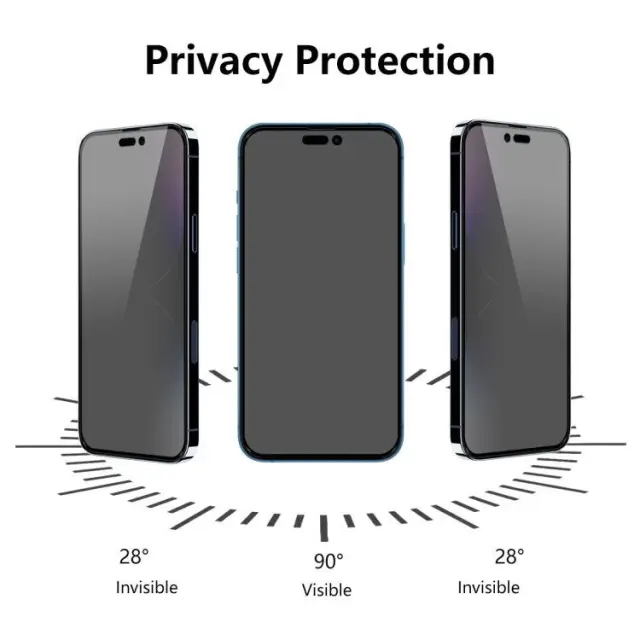 Enkay® Full Cover Privacy Tempered Glass Προστασία Οθόνης για iPhone 15 Plus - Black