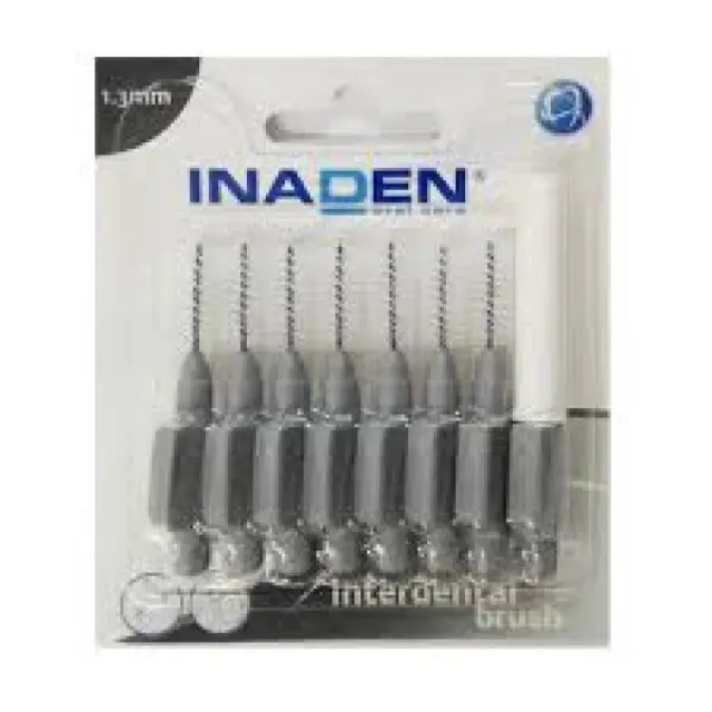 INADEN Interdental Brush 1.3mm Γκρι Μεσοδόντια Βουρτσάκια 8τμχ