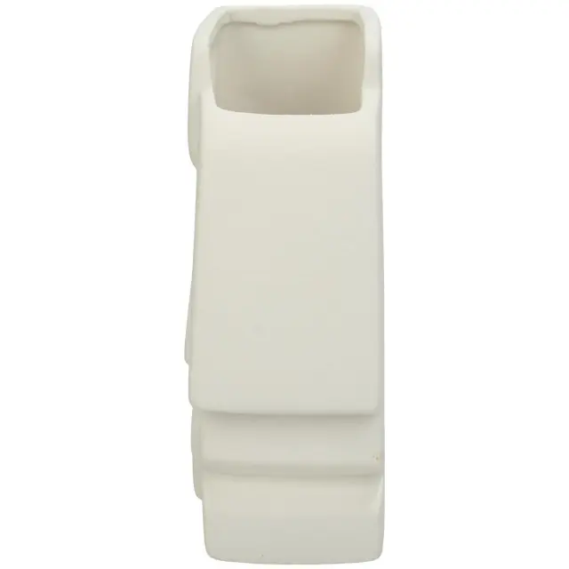 Βάζο Πρόσωπο Λευκό Κεραμικό 13.5x8.5x15.3cm 2