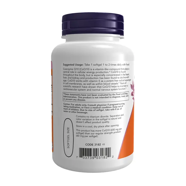 Now Foods CoQ10 600mg 60 μαλακές κάψουλες 3