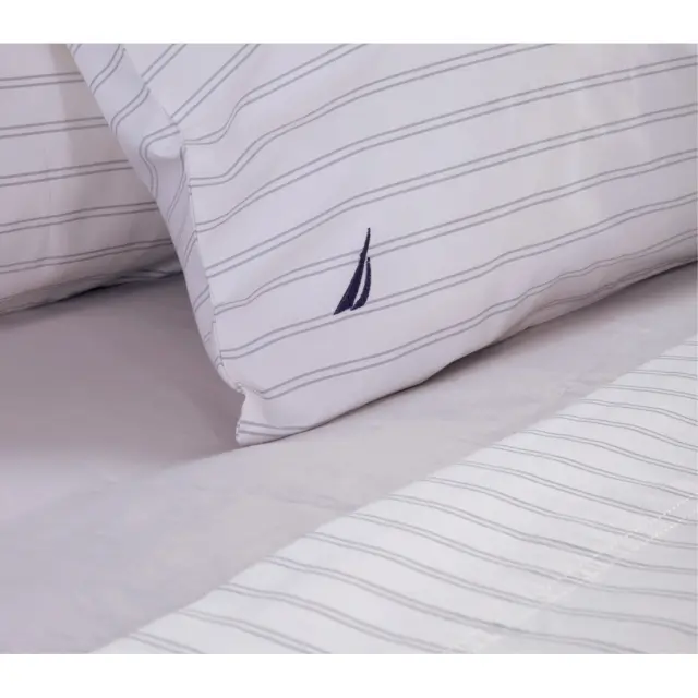 Nef-Nef Homeware Σεντόνι Nautica Coast Σετ King Size 280x270 Silver 3