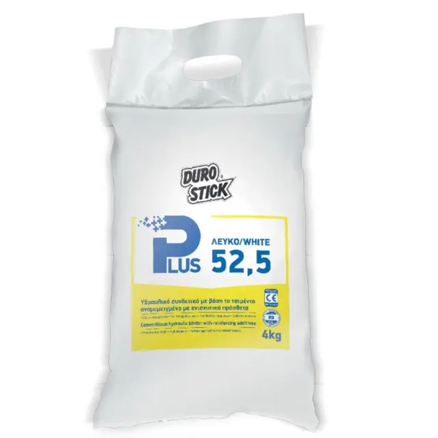 DUROSTICK Yδραυλικό συνδετικό με βάση το τσιμέντο 52,5 PLUS Λευκό 4kg