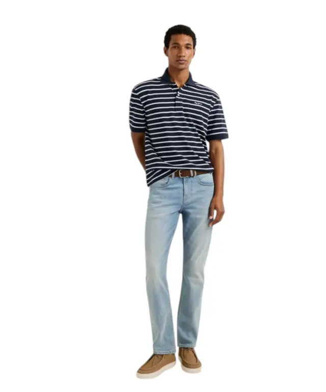 Pepe Jeans - Ανδρικό Τζιν Παντελόνι Cash Straight Fit Mid Rise PM20839584-000 Μπλε Ανοιχτό 2