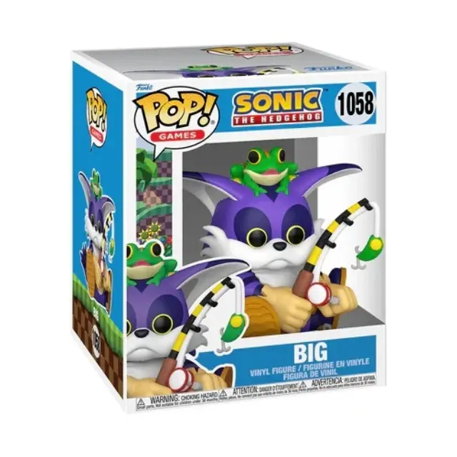 Funko Pop! Super: Sonic The Hedgehog - Big (The Cat with Froggy) #1058 Figure 2