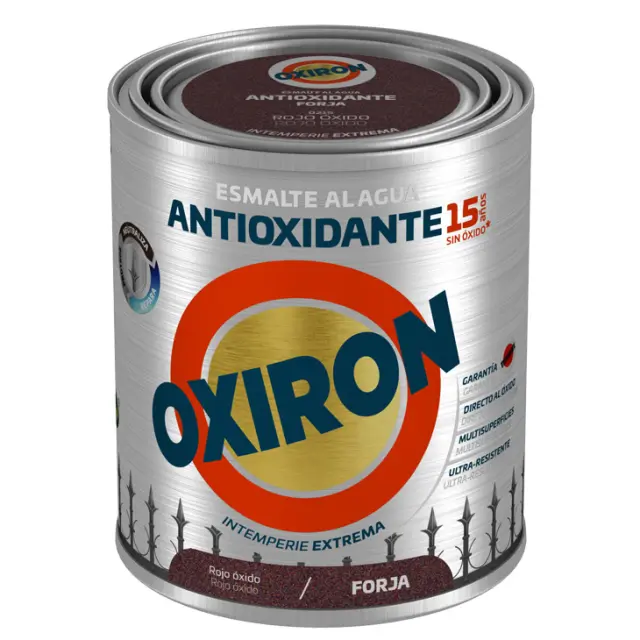Χρώμα Αντισκωριακό Νερού TITAN OXIRON LISO FORJA AGUA ROJO 750ml