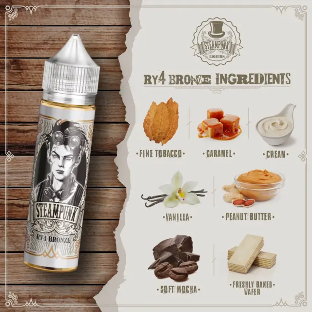 RY4 Bronze 10ml (60ml) - Steampunk Flavorshots 2