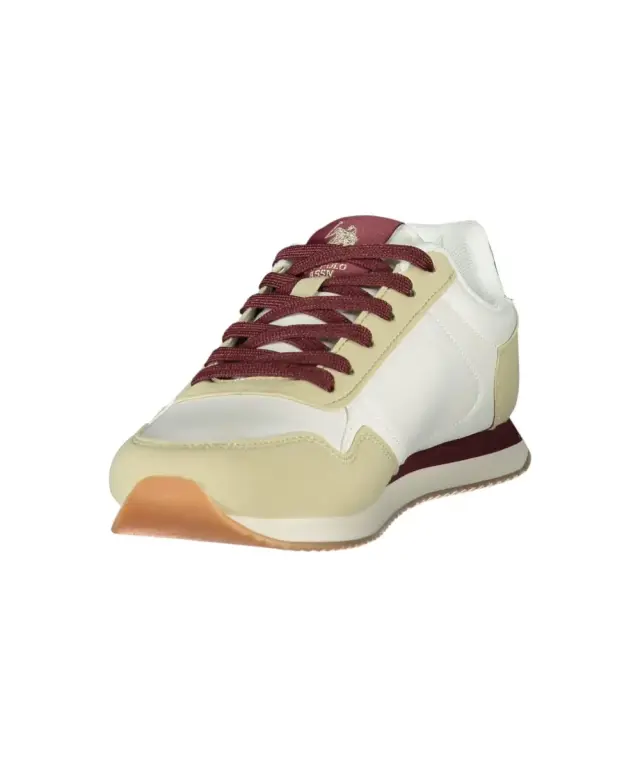 U.S. Polo Assn. - Γυναικεία Sneakers Happy HAPPY004W6NH1-WHBE01 Λευκό/Μπορντό 3