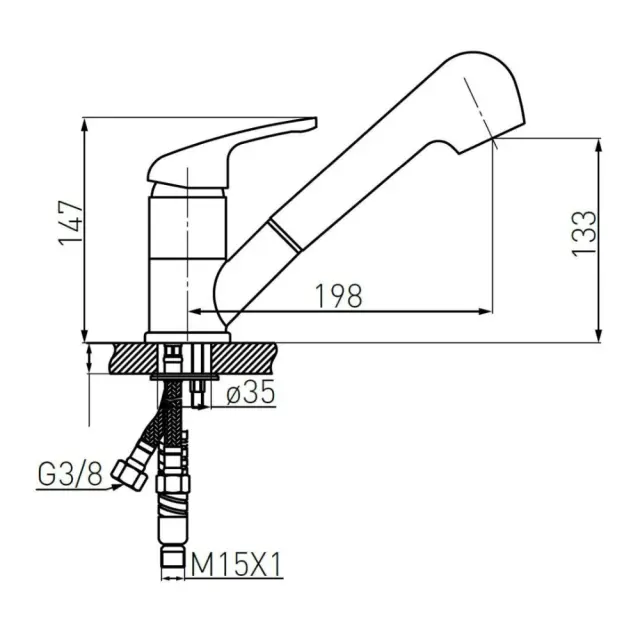 Μπαταρία κουζίνας Sand FREYA BFR8S FERRO 3