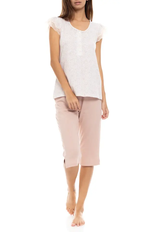 S1322 - Type - PYJAMA CAPRI ROMANTIC FLOWER - M 3
