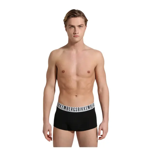 Bikkembergs Ανδρικό Boxer Essential Stretch Cotton - Τριπλό Πακέτο, Χρώμα Μαύρο 2