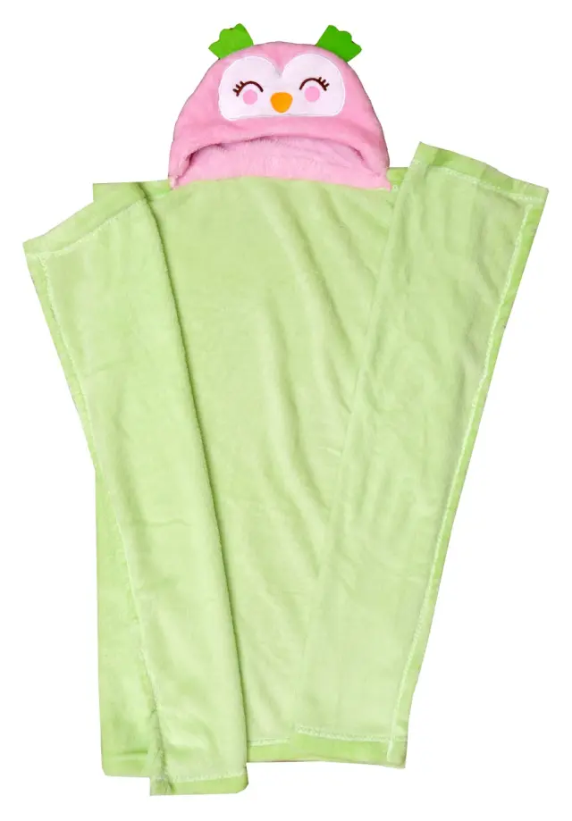 Κουβέρτα Αγκαλιάς 76Χ100 Fleece Με Κουκούλα Viopros 87 Πράσινο