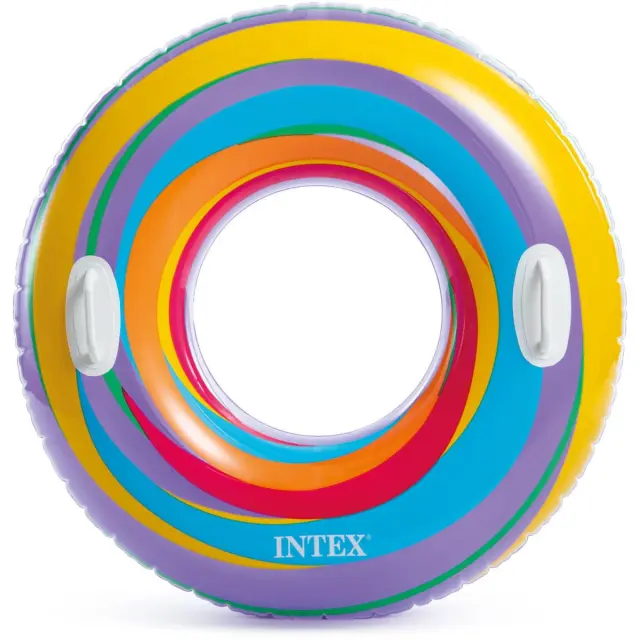 Φουσκωτή σαμπρέλα θαλάσσης Intex Swirly Whirly με χειρολαβές, 91x91cm, σε 2 επιλογές χρωμάτων I03402490