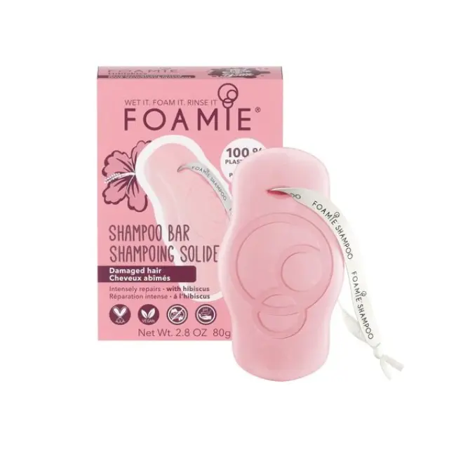Foamie Hibiskiss Στερεό Σαμπουάν για Ταλαιπωρημένα Μαλλιά 80gr