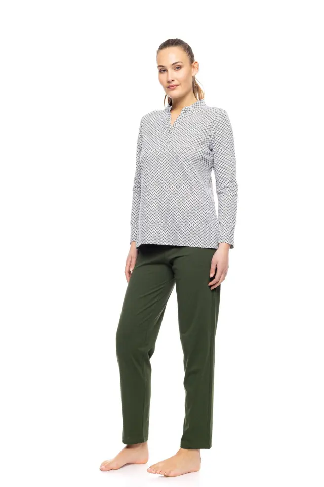 W1761 - Type - PYJAMA MODERN FLOWER GREEN 2