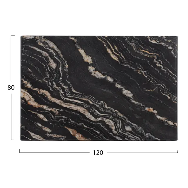 ΕΠΙΦΑΝΕΙΑ ΤΡΑΠΕΖΙΟΥ ΟΡΘΟΓΩΝΙΑ 5787 WERZALIT 120X80εκ. BLACK GOLD MARBLE FB95630.15 2