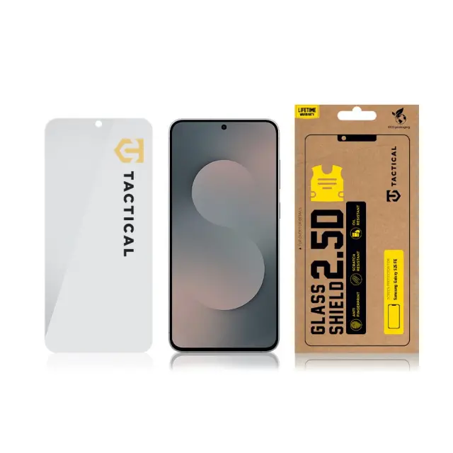 Tactical Glass Shield 2.5D for Samsung Galaxy S25 FE Clear 3