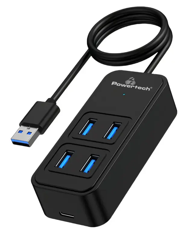Powertech 4-Port USB-A Hub Black (PTR-0157)