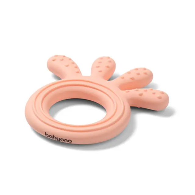 Mασητικό Σιλικόνης Octopus Babyono Pink 826/01