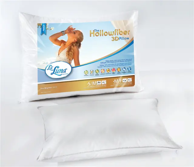 Μαξιλάρι La Luna Hollowfiber 3d Pillow Medium Λευκό 50 x 70