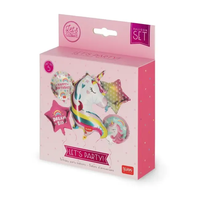 Legami® Milano Σετ Μπαλονιών για Πάρτι -Unicorn (5τμχ.)