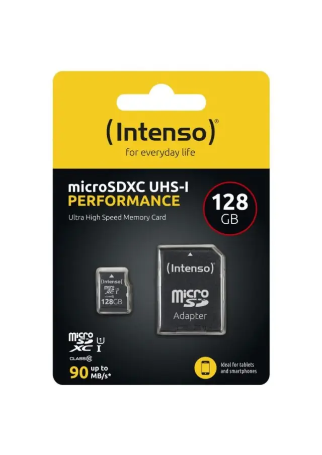 Κάρτα Μνήμης Intenso Performance microSDXC 128GB with Adapter (3424491)