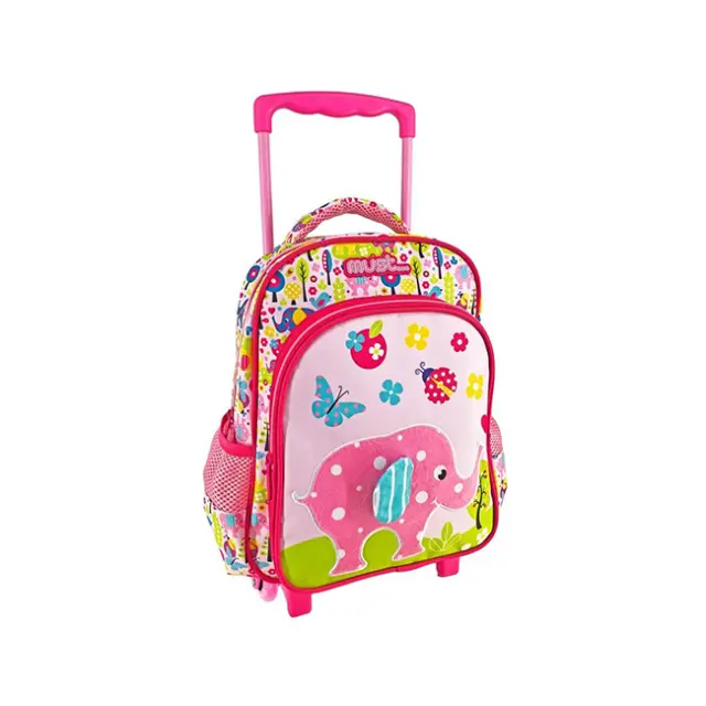 Must Σχολική Τσάντα Τρόλεϊ Νηπίου 2 θήκες Cute Elephant (000585596)