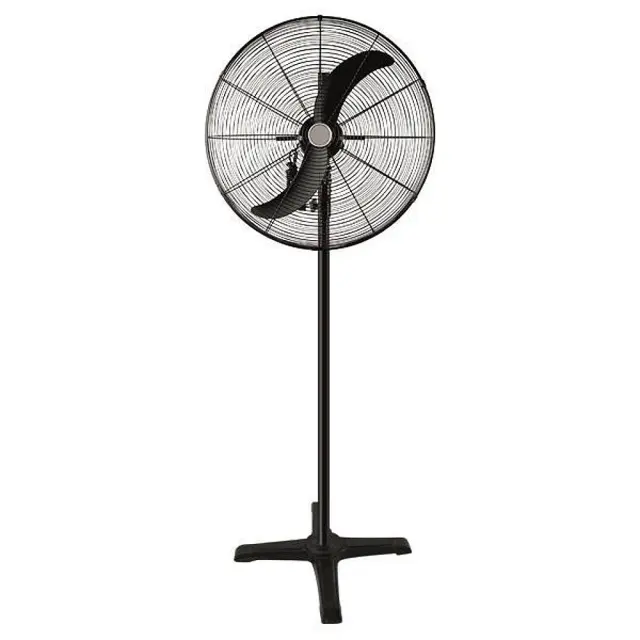 Ανεμιστήρας Ορθοστάτης Βιομηχανικός EUROLAMP 147-29046 Μαύρο Μέταλλο Φ71cm 180W