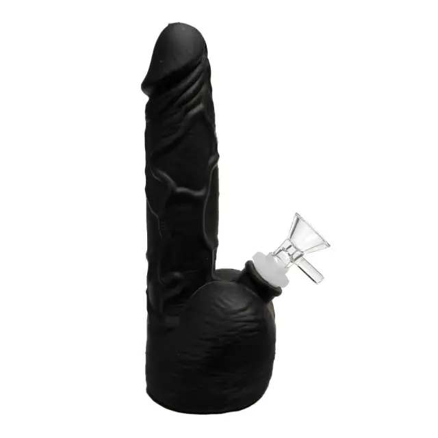 Black Penis Silicone Bong 20cm 2