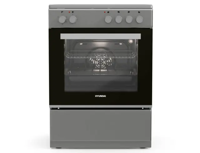 Κουζίνα Hyundai HCVC24V-7260VS/S με κεραμικές εστίες, χωρητικότητα φούρνου 69L, 5 λειτουργίες ψησίματος και ενεργειακή κλάση Α HCVC24V-7260VS/S 3