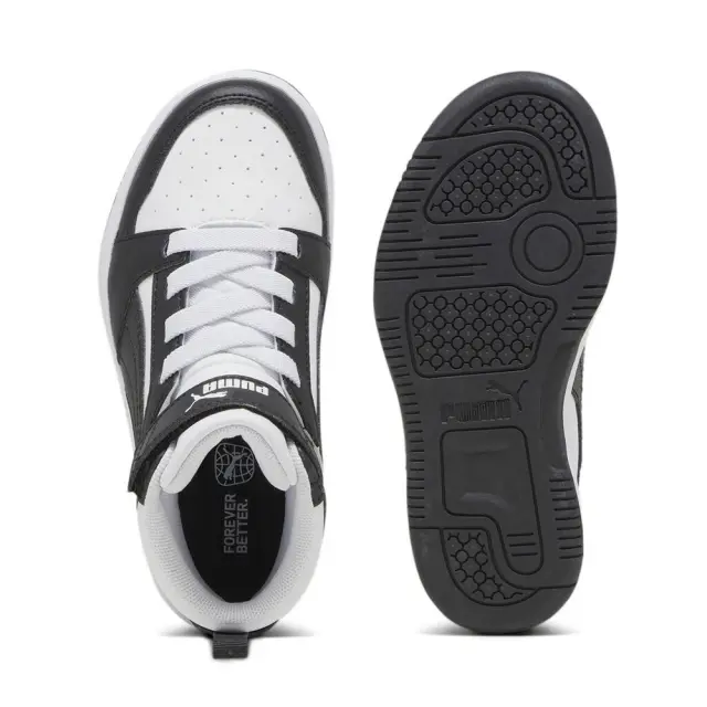 Puma Rebound V6 Mid (393831-01) - Λευκό-Μαύρο - 39 2