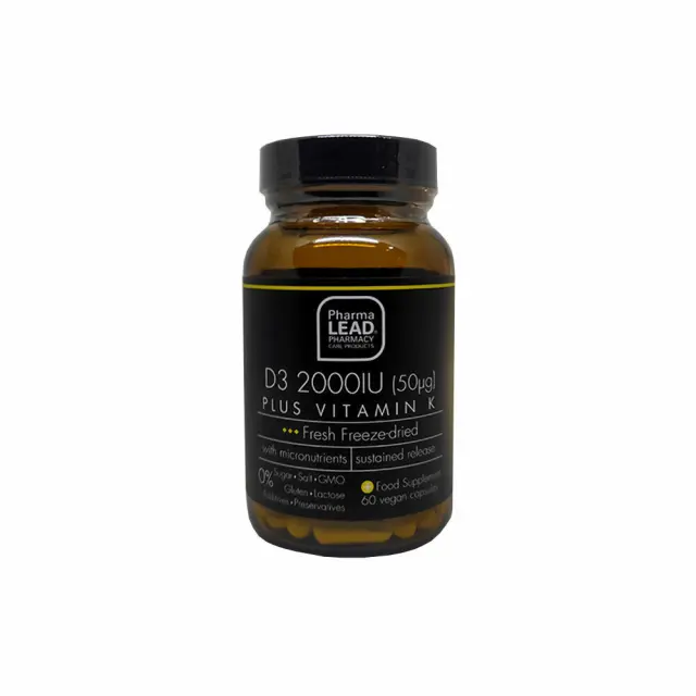 Pharmalead D3 Plus Vitamin K Βιταμίνη για Ανοσοποιητικό 2000iu 60 φυτικές κάψουλες