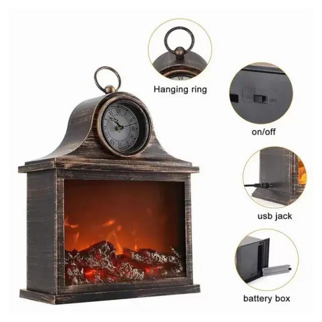 Διακοσμητικό Φωτιστικό Τζάκι - Led Fireplace Lantern SP-12 094013 2