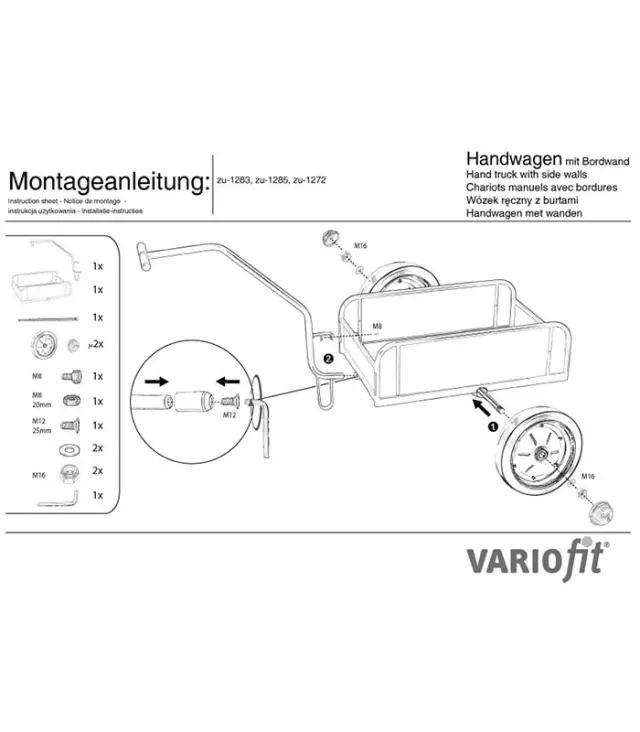 Variofit zu-1272 Καρότσι Μεταφοράς για Φορτίο Βάρους ως 400kg 2