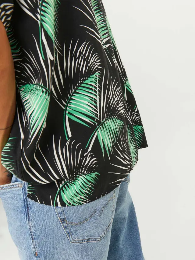 JORLUKE PALMA AOP RESORT SHIRT SS LN Navy Blazer 2