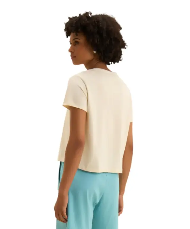 Freddy - Γυναικεία Μπλούζα T-Shirt Short-Sleeved Cropped S26WCYLT2-W33 Μπεζ 3