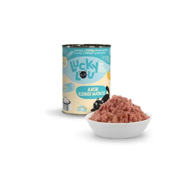 Lucky Lou LifeStage Kitten Πουλερικά & Πέστροφα (με Καρότο) 400gr 3