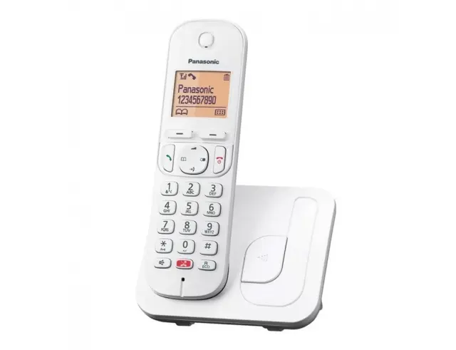 Ασύρματο Ψηφιακό Τηλέφωνο Panasonic KX-TGC250GRW με Αναγνώριση Κλήσης, Πλήκτρο Αποκλεισμού Κλήσεων και Ανοιχτή Ακρόαση Λευκό