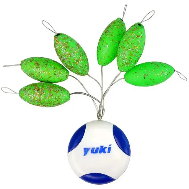 Φλοτεράκια Yuki Oval Floating Beads With Stopper PFY 23 Green Glossy