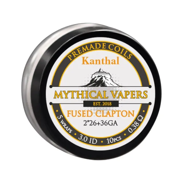 Fused Clapton Premade Coils Kanthal A1 2*26+36 0.38Ω (10τμχ) - Mythical Vapers