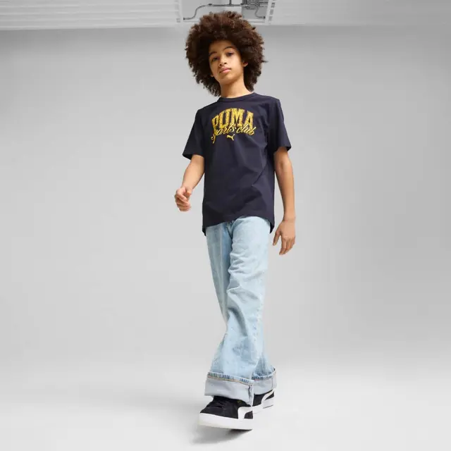 Puma Boy's Class Graphic Tee Μπλε Σκούρο 685814-16 (Puma) 3