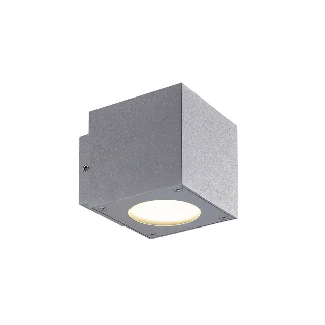 Man Φωτιστικό Led τοίχου Up/down 8W 3000K 22/90° IP54 9x9x11cm γκρι Γκρί