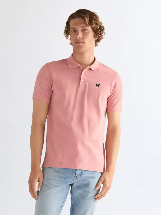 Wrangler Ανδρικό Pique Polo Shirt 112378002 – Dusty Rose - XXL