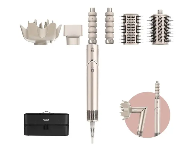 Styler & Σεσουάρ Μαλλιών Shark 5 σε 1 Shark FlexStyle® με ισχύ 1650W και 3 θερμοκρασίες - ΧρυσόHD446SLEU
