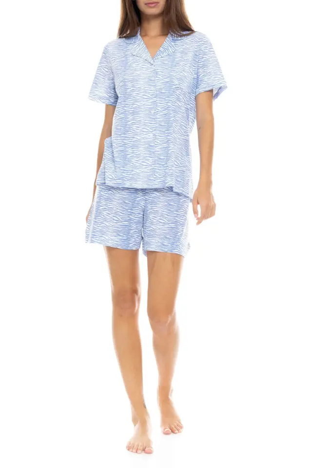 S1352 - Type - PYJAMA SHORTS BLUE LEO - M 2