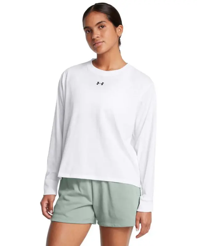 Under Armour Boxy Long Sleeve White 1387314-100 - S